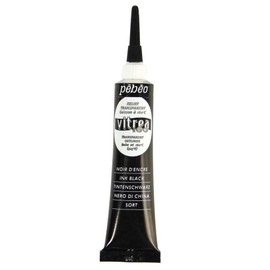 Pebeo glass water-based acrylic paint Vitorea 160 out liner NO.66 Black