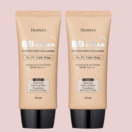 Deoproce Magic BB Cream SPF50+ PA++++ No. 19 Light Beige, 60ml, 2 pcs. / 디오프러스 매직 비비 크림 SPF50+ PA++++ 19호 라이트 베이지, 60ml, 2개