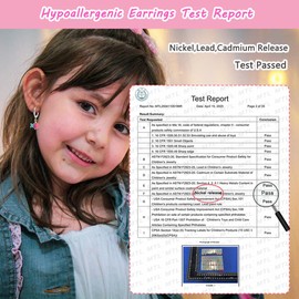 16 Pairs Hypoallergenic Earrings for Little Girls Kids Teens Sensitive Ears Silver Huggie Hoop Earrings with Charm CZ Heart Flower Butterfly Animal Cute Small Dangle Hoop Earrings Set