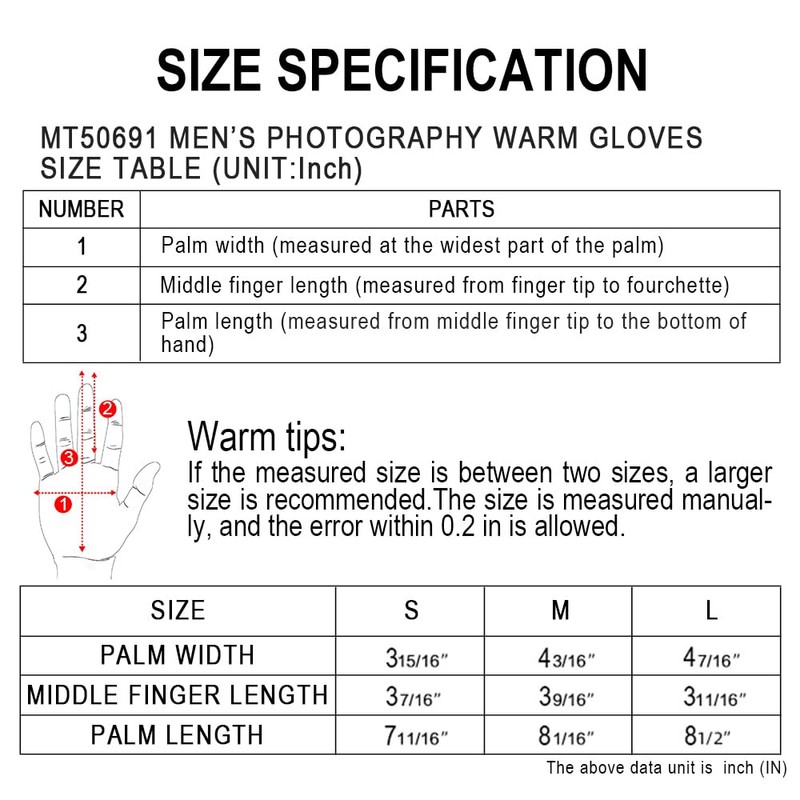 Mount Tec Men's Flexible Photography Glove Waterproof Windproof Touchscreen Gloves