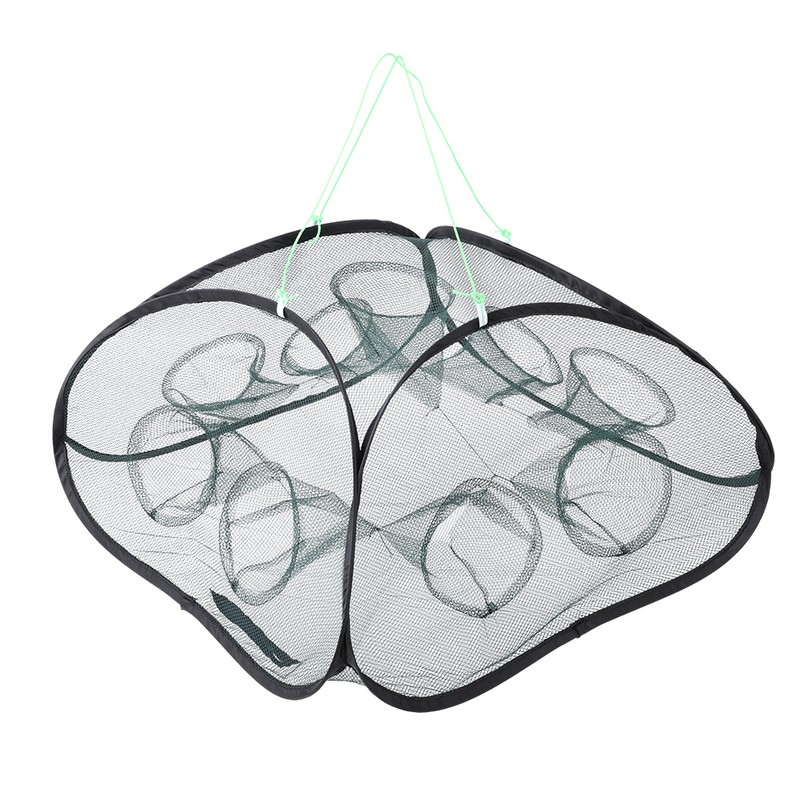 Hand Throw Fishing Cast Net Folding Nylon Fishing Net Catch