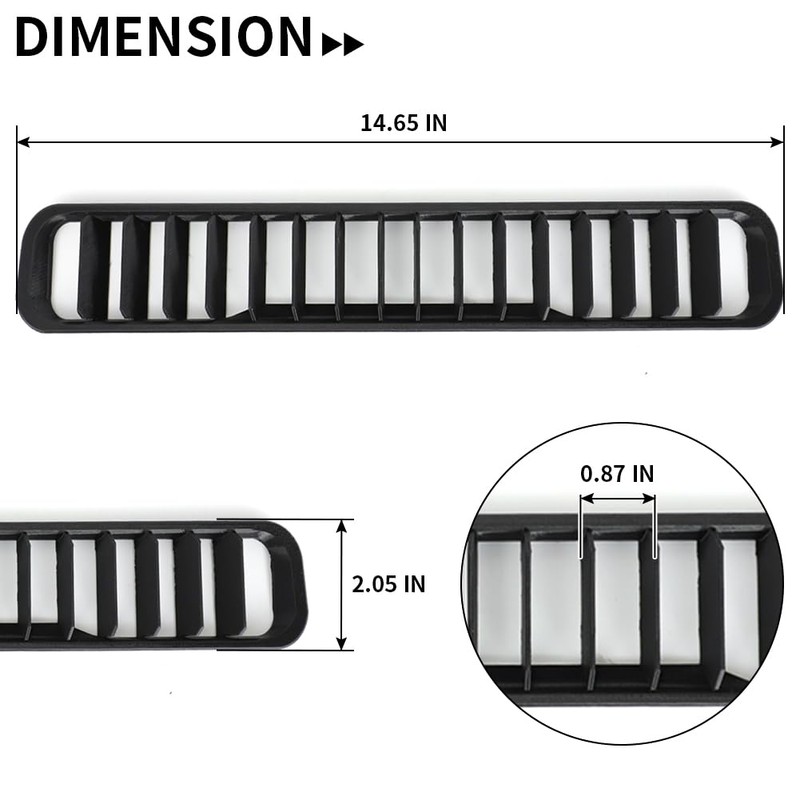 AUTOVIC Dash Dashboard Trim Vent for Defroster Defrost for Jeep