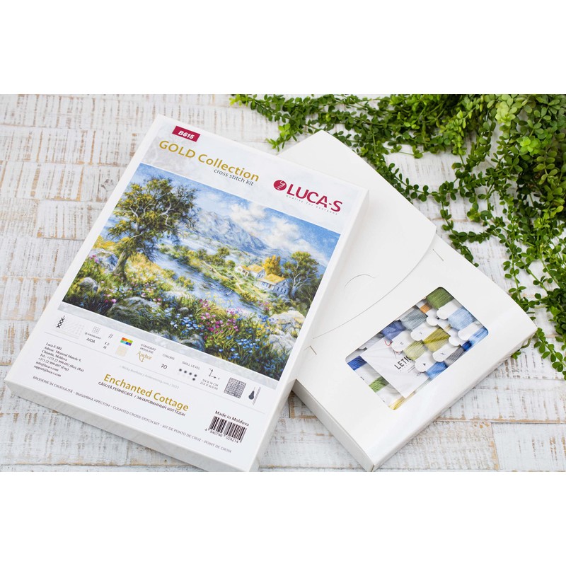 Cross Stitch Kit Luca-S Gold - Enchanted Cottage B615