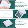 BENECREAT 48Pcs White Gemstone Display Box, 4x4x1.5cm Plastic Transparent Bare