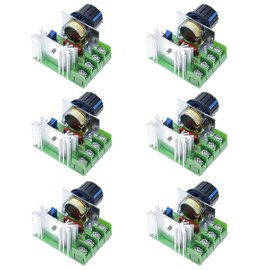 Funsto AC 220V 2000W SCR Voltage Regulator Dimming Dimmers Motor Speed Controller Thermostat Electronic Voltage Regulator Module 6pcs