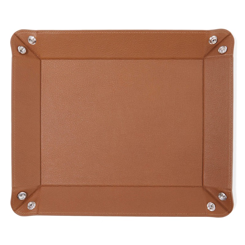 Leatherology Cognac Rectangle Valet Tray