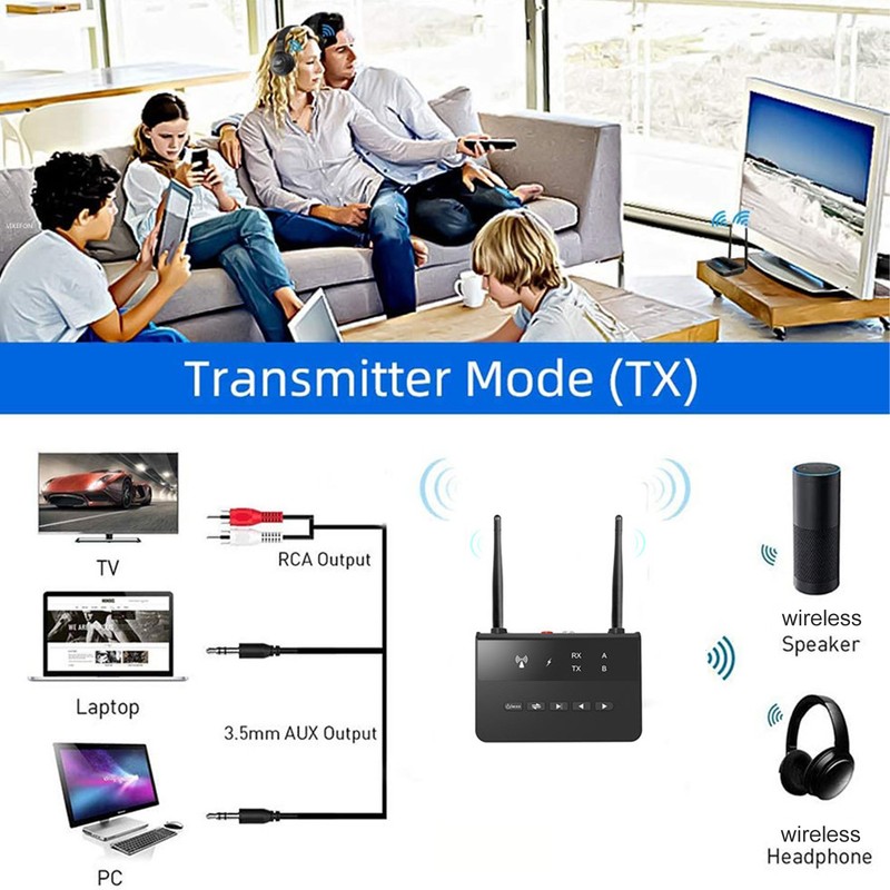 Bluetooth Receiver Transmitter 3.5mm AUX and RCA Port AptX Low