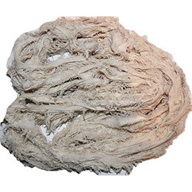 100 gram Recycled Fuzzy 100% Cotton Ribbon Yarn Color White