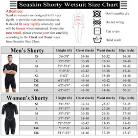 Mens 3mm Shorty Wetsuit, Premium Neoprene Front Zip Short Sleeve Scuba Diving Wetsuit Snorkeling Surfing (Shorty Wetsuit Black, S)