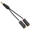ELECOM Audio Conversion Cable (3-Pole Female x 2 - 4-Pole