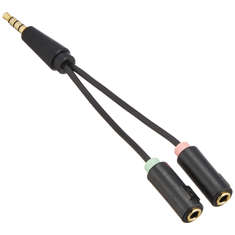 ELECOM Audio Conversion Cable (3-Pole Female x 2 - 4-Pole