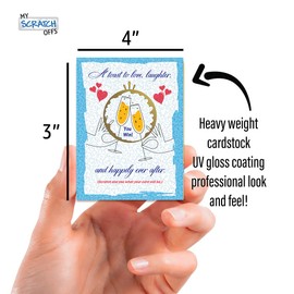My Scratch Offs - 26 Pack Wedding Toast Love, Laughter and Happily Ever After Scratch Off Game Cards Perfect for Bridal Shower Games, Wedding Reception, Bridal Party Favors - Fun and Easy Game Cards