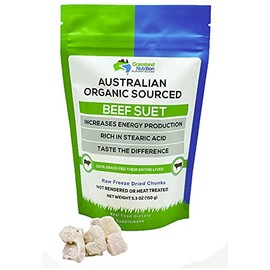 Grassland Nutrition Organic Beef Suet Rich in Stearic Acid - 150g Freeze Dried