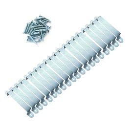 Fence Panel Safety Brackets for Concrete or Wood, Pack of 20 Posts Fits 4" x 4" Posts Strong Galvanised Steel Pre-Drilled with 40 Screws