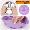 Nuogo 2 Pcs Stainless Steel Baby Suction Plates with Removable
