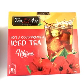 Tea4U Hibiscus Iced Tea Bags - Hot & Cold Brewed