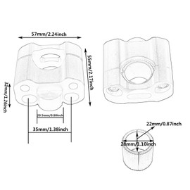 Adsspro Universal Motorcycle 1-1/8"(28mm) 7/8" (22mm) CNC Aluminum Handlebar Handle Risers Adjustable Fat Bar Mount Clamps For EXC KLX KXF YZF CRF XR SX SXF YZ Motorbike Dirt Pit Bike (purple)