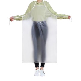Kvimvty 2 Pack Unisex 47 x 27.5 inches Heavy Duty Transparent PVC Waterproof Apron, Keeps You Clean and Dry When Dishes Washing Kitchen Cooking, Clear, over 15 years old