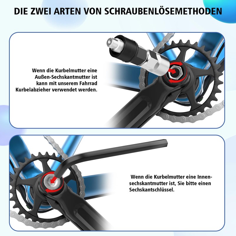 Scalnuvyyh Crank Removal Tool and Bottom Bracket Removal Tool, Bicycle
