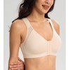 Lemorosy Front Closure Full Coverage Posture Bra Wireless Back Support