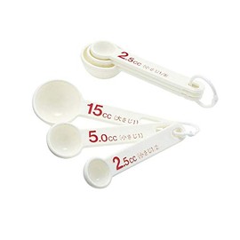 Iwasaki Industry K-1509W Antibacterial Measuring Spoon, White, 4.7 x 1.6 x 1.2 inches (12 x 4.1 x 3 cm), Escort Major Spoon