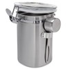 ChefWave Durable Stainless Steel Coffee Canister with Measuring Spoon, Convenient