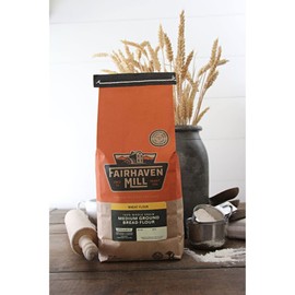 Fairhaven Mill Organic Whole Grain Bread Flour - High Protein Medium Ground - Contains Gluten - Ideal for Breads, Rolls & Artisan Loaves - 5 lbs Bag - 8501M