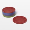 OXO Good Grips Coasters, Red, Purple, Green and Blue, Set