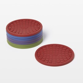 OXO Good Grips Coasters, Red, Purple, Green and Blue, Set of 8,Colors,