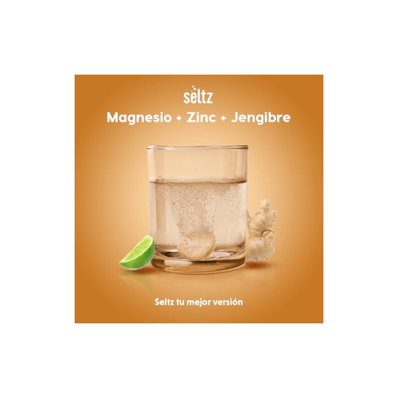 Magnesio + Zinc + Jengibre Seltz Tabletas Efervescentes