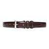 KIETH Men's Business Belt, Italian Calf Leather, Dark Brown, 50