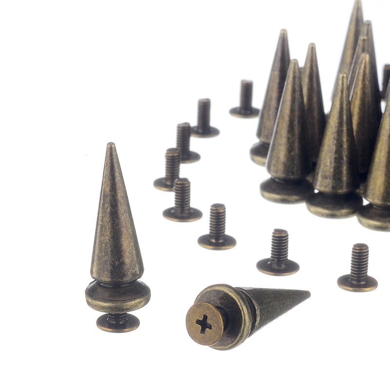 RUBYCA 25MM 10 Sets Large Metal Big Tree Spikes and