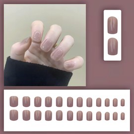 [ALLEVG] Nail Tips, 24 Pieces, Nail Tips, Short, Autumn, Spring, Summer, Popular, Japanese Style, Cute, Simple, Stylish, Coming of Age Ceremonies, School Entrance Ceremonies, Graduation Ceremonies