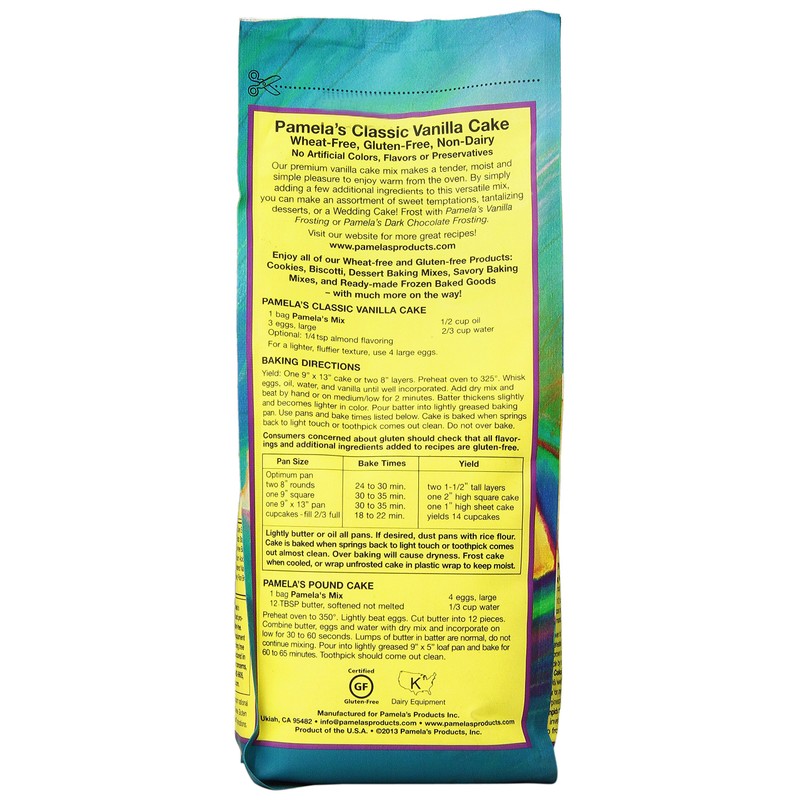 Pamelas Classic Vanilla Cake Mix, 21 oz