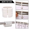 60Pcs Plastic Curtain Hanging Rings Durable Multifunctional C-Shaped Shower Curtain