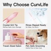 Curvlife 2-Pack Glass Cuticle Pushers with Leather Cases, Crystal Nail
