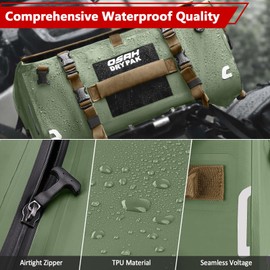OSAH DRYPAK Waterproof Motorcycle Tail Bag, 40L Waterproof Duffel Bag, Motorcycle Dry Bag, Multifunctional Luggage Bag with Shoulder Straps for Travel, Camping, Fishing