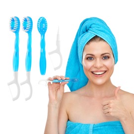 40 Individually Packaged Disposable Travel toothbrushes with Toothpaste, 5-in-1 Convenient Mini Disposable Toothbrush (Toothbrush + Toothpaste + Tongue Scraper + Dental Floss + Pick)