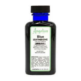 Angelus Leather Dye - Flexible Leather Dye for Shoes, Boots, Bags, Crafts, Furniture, & More 3oz (Blue)