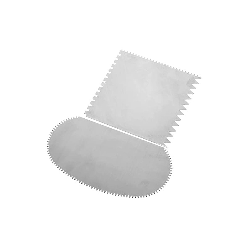2Pcs Mud Rib Pottery Clay Ribs Stainless Steel Serrated Scraper