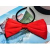 Velvet Bow Headband: H2 (Velvet Red)