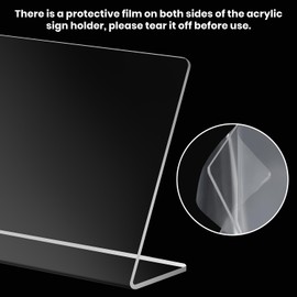 15 Pcs Acrylic Mini Chalkboard Labels for Food, 5X3 Inch Food Label Table Sign Cards, Mini Chalkboard Labels, Reusable Buffet Displays, Bright White, Includes 6 Liquid Chalk Markers