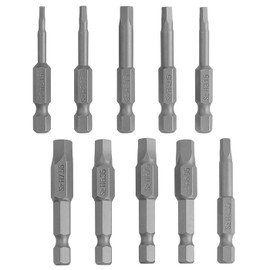 Bestgle 10 Pcs Pentagon Head Screwdriver Bits Set 1/4 Inch Hex Shank Magnetic Security Tamper Proof 5 Sided Screw Driver Drill Bit for Power Drills and Impact Drivers, 50mm (2inch)