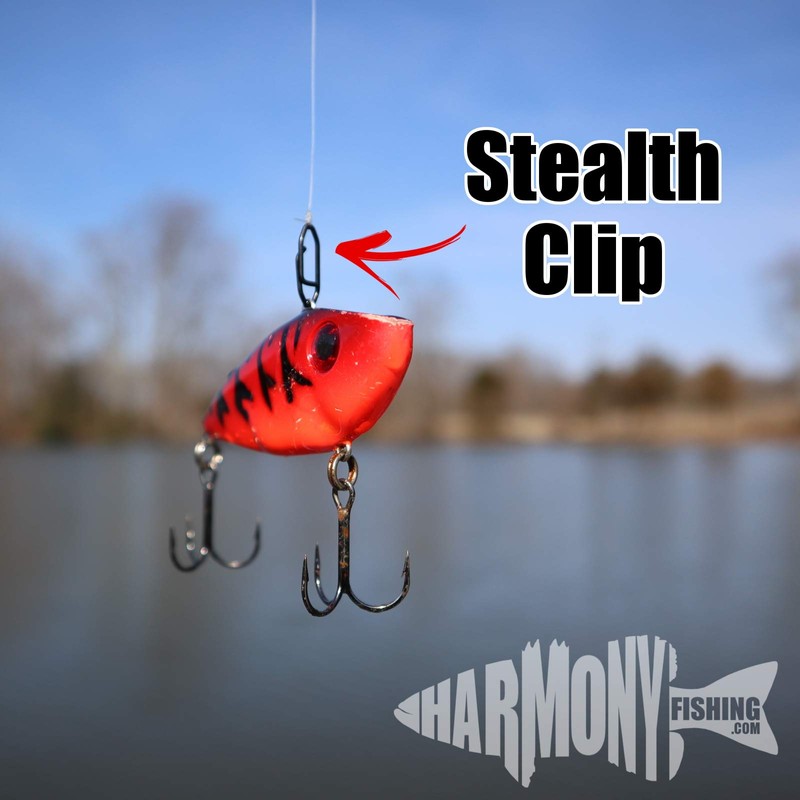 Harmony Fishing Stealth Clips (25 Pack) [Black Stainless] (18mm (50#