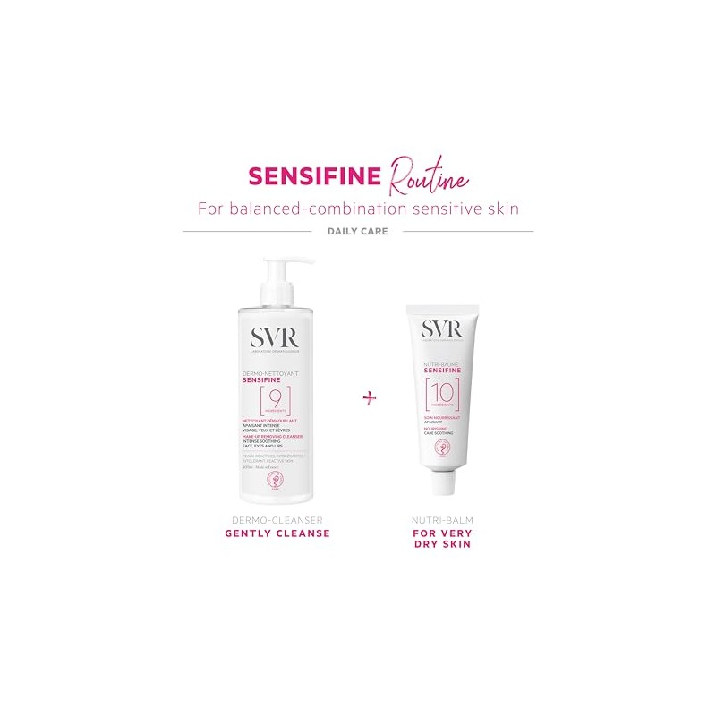 SVR Sensifine Dermolimpiador Facial para Piel Sensible con Niacinamida, 400