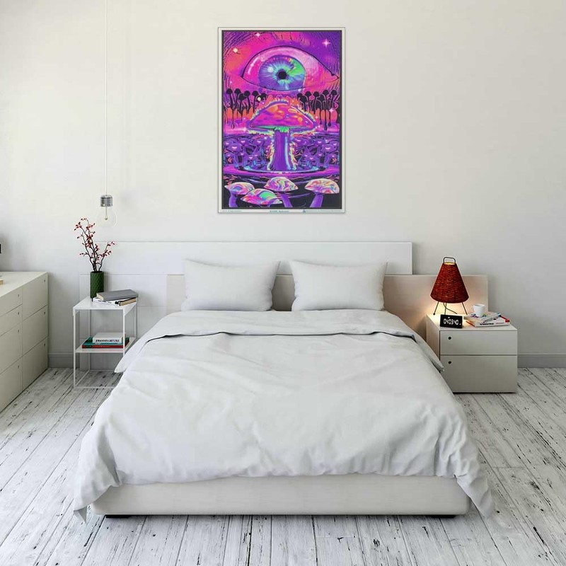 Opticz Mushroom Ripple Blacklight Poster 23 x 35in
