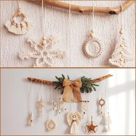 Wooden Rings Wooden Beads Set, 307 Pieces Natural Round/Octagonal/Letters/Heart Macrame Wooden Beads, 4 Sizes Wooden Rings for Crafts, Wooden Balls with Hole for DIY Jewellery Making Craft Projects