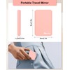 WOBSION Small Compact Mirror,1x/2x Travel Magnifying Mirror,2-Sided Handheld Portable Folding