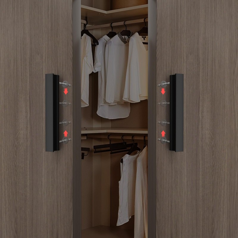 homdiy 10 Pack Adjustable Black Cabinet Pulls 1" to 4"
