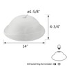 Aspen Creative 23510-11,Alabaster Replacement Glass Shade for Medium Base Socket